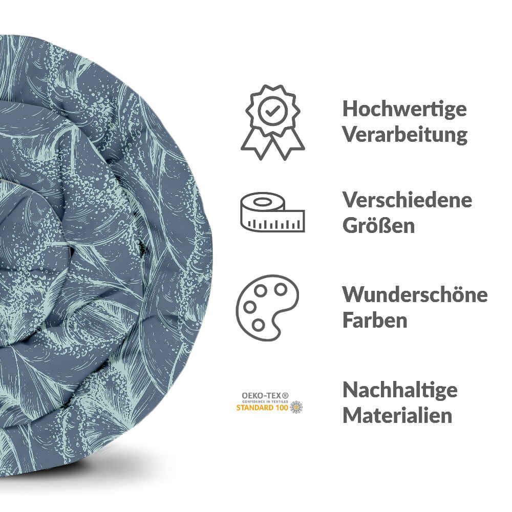 Set di biancheria da letto con coperte terapeutiche Onde nel mare