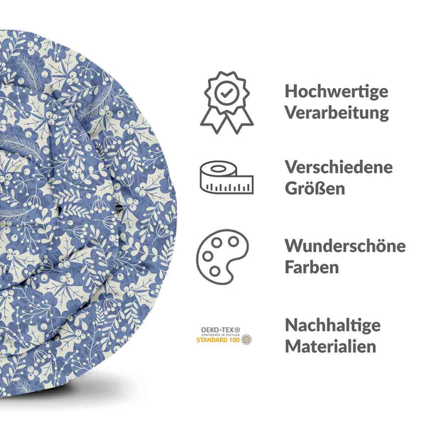 Set di biancheria da letto con coperta terapeutica blu Natale