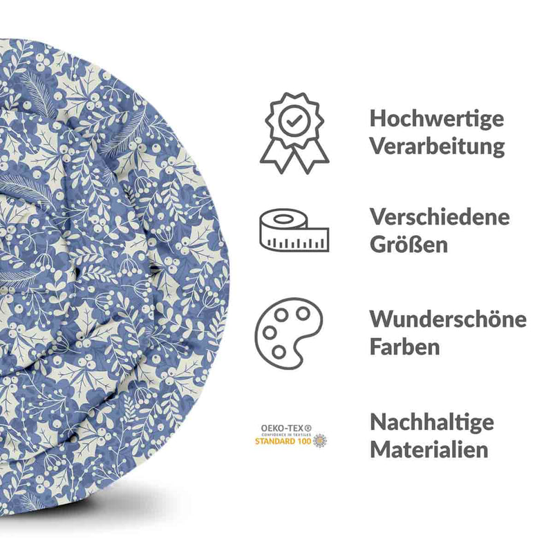 Set di biancheria da letto con coperta terapeutica blu Natale