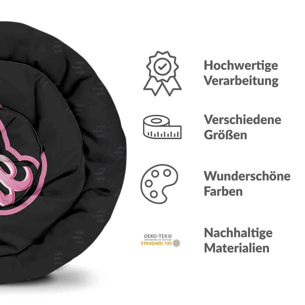 Set di biancheria da letto con coperta terapeutica nero Squid