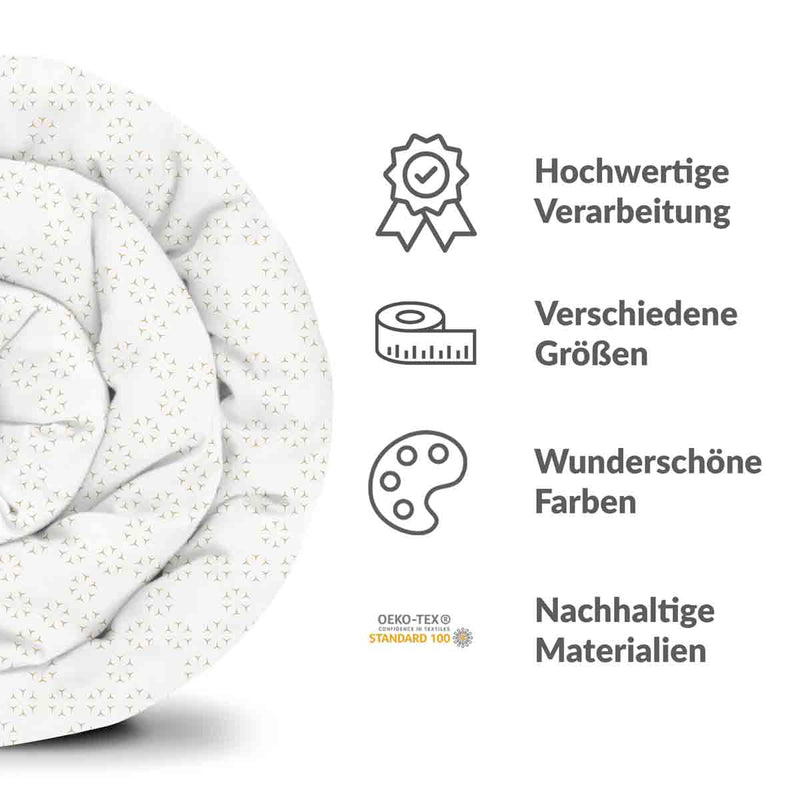 Set di biancheria da letto con coperte terapeutiche e soffioni astratti
