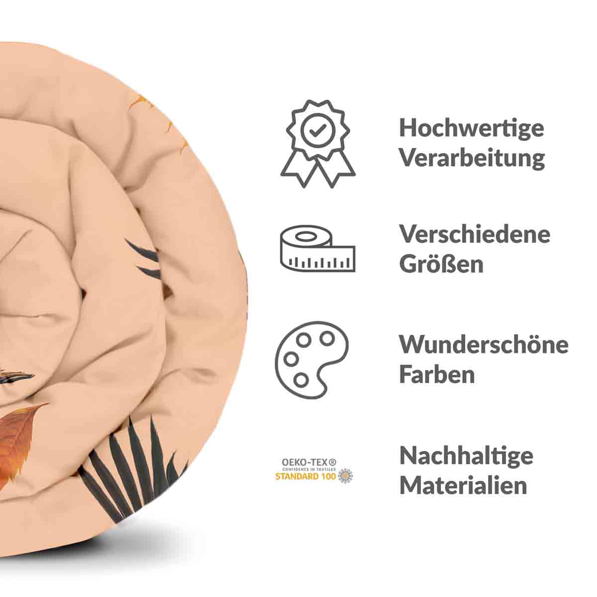Coperta terapeutica originale - Rivestimento in cotone arancione con gru