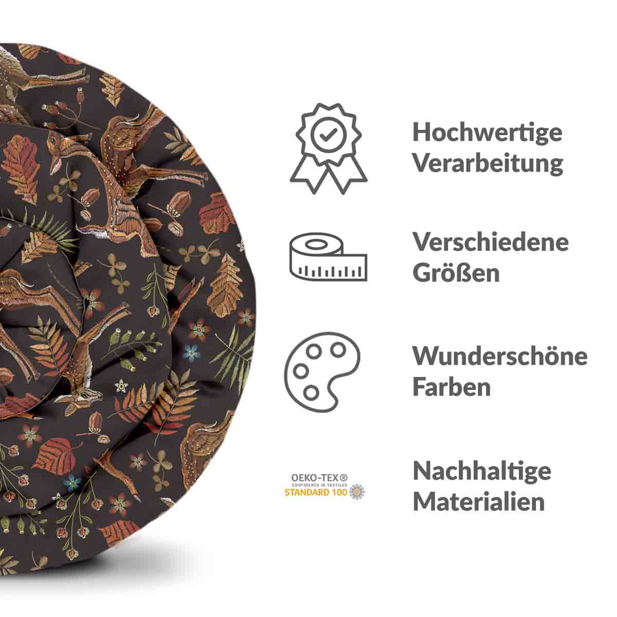 Coperta terapeutica originale - Rivestimento in cotone marrone con cervo