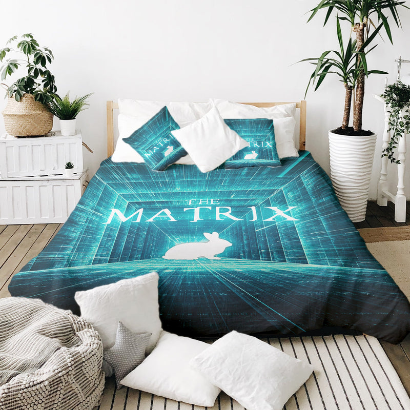 Set di biancheria da letto con coperta terapeutica blu Matrix
