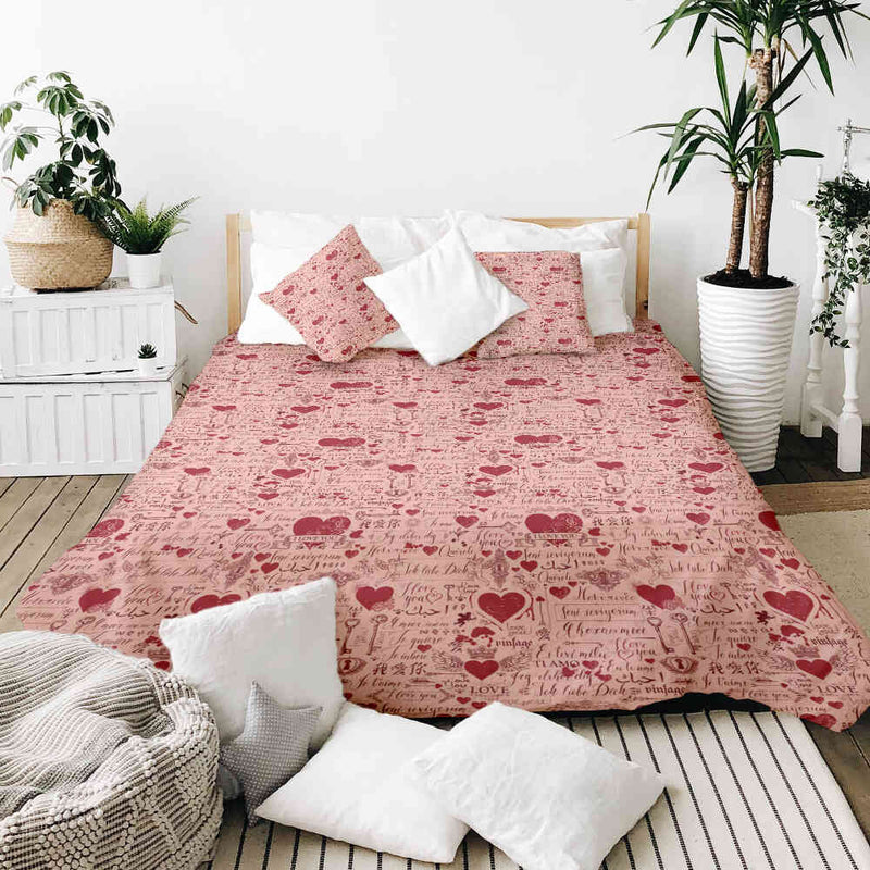 Coperta terapeutica originale - Rivestimento in cotone rosa Ti amo