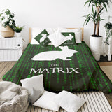 Coperta terapeutica originale - Rivestimento in cotone Matrix Code verde