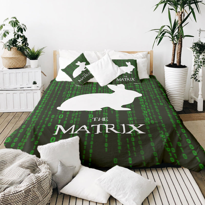 Coperta terapeutica originale - Rivestimento in cotone Matrix Code verde