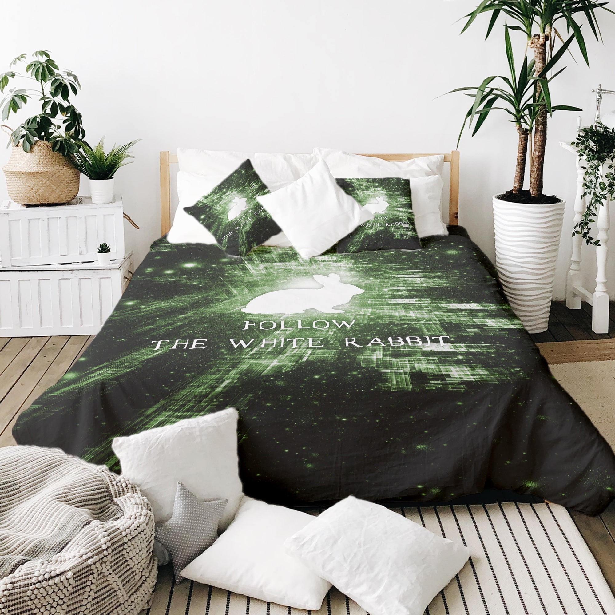Set di biancheria da letto con coperta terapeutica Segui il Coniglio