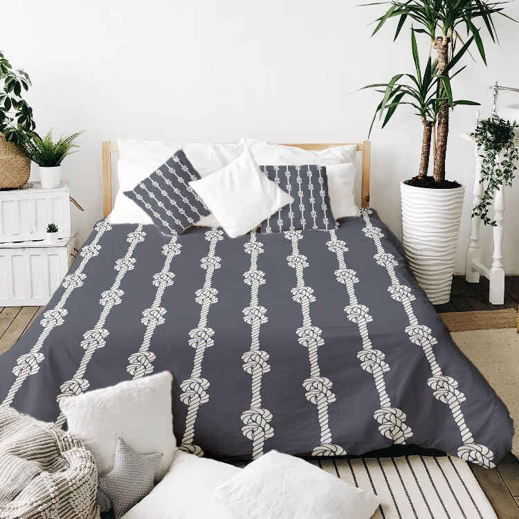 Set di biancheria da letto con coperta terapeutica Nodo marinaresco