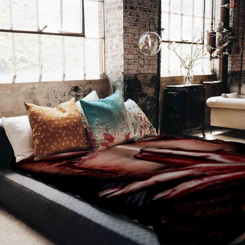 Set di biancheria da letto con coperta terapeutica Halloween volto