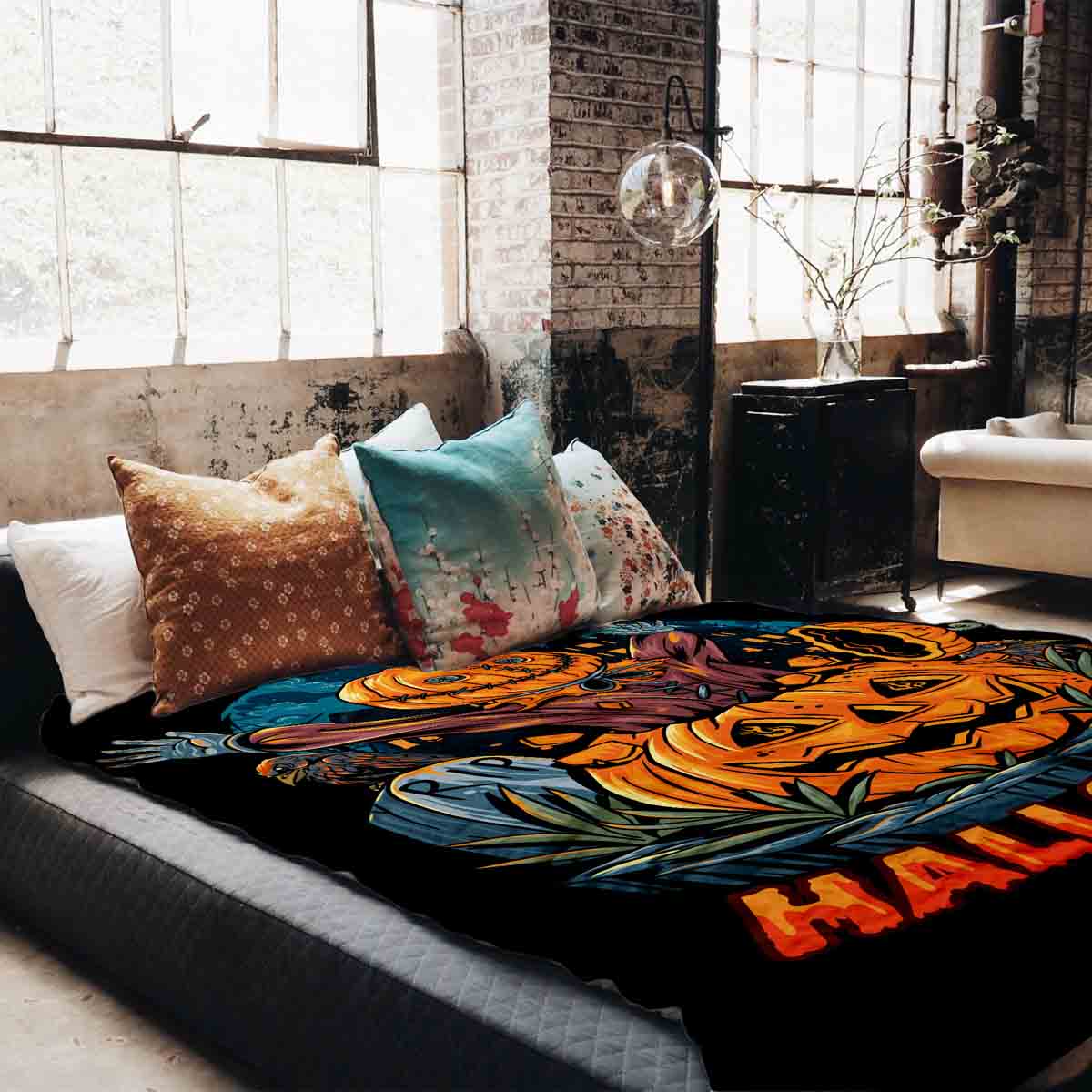 Coperta terapeutica originale - Rivestimento in cotone Halloween zucca
