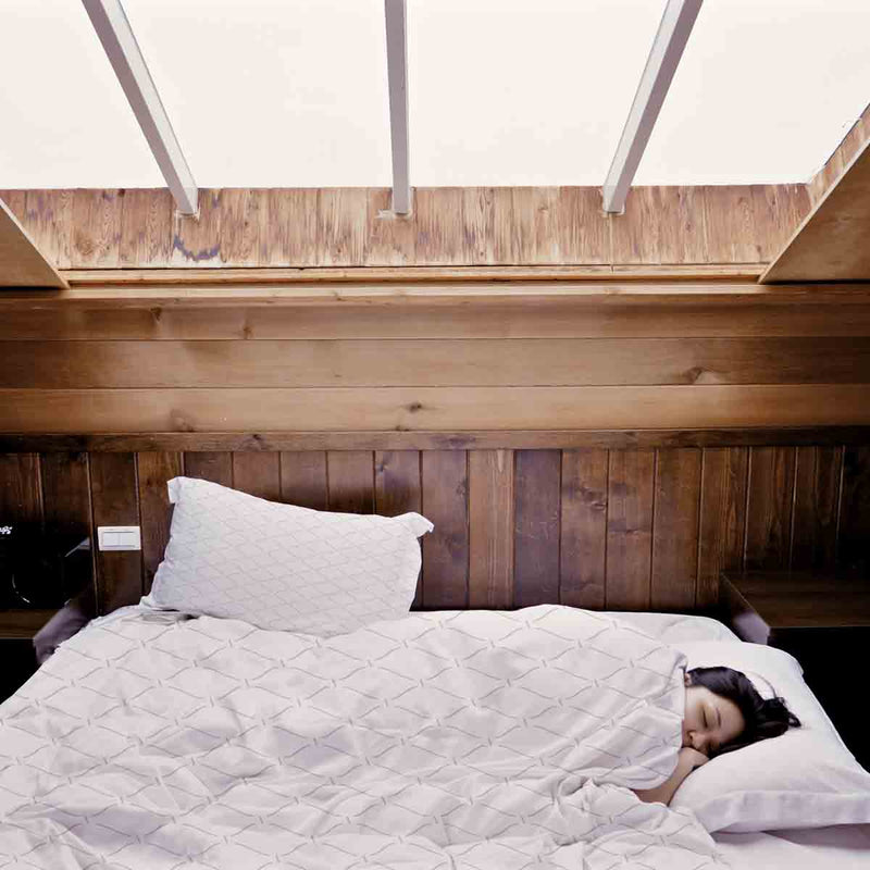 Set di biancheria da letto con coperta terapeutica motivo ondulato