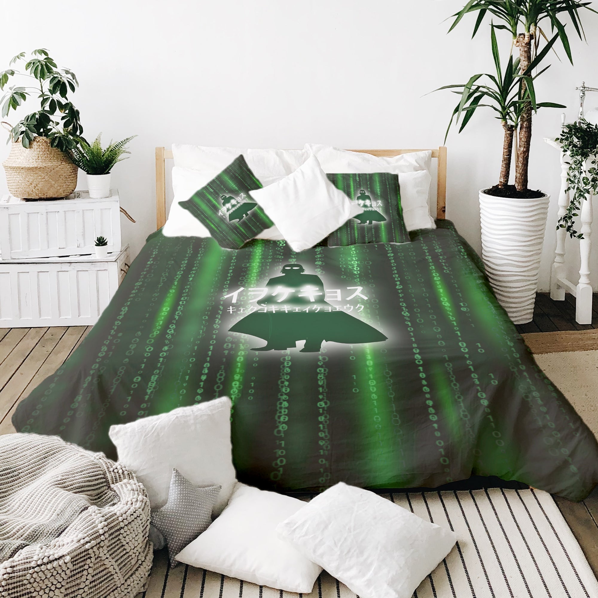 Set di biancheria da letto con coperta terapeutica Verde Matrix II