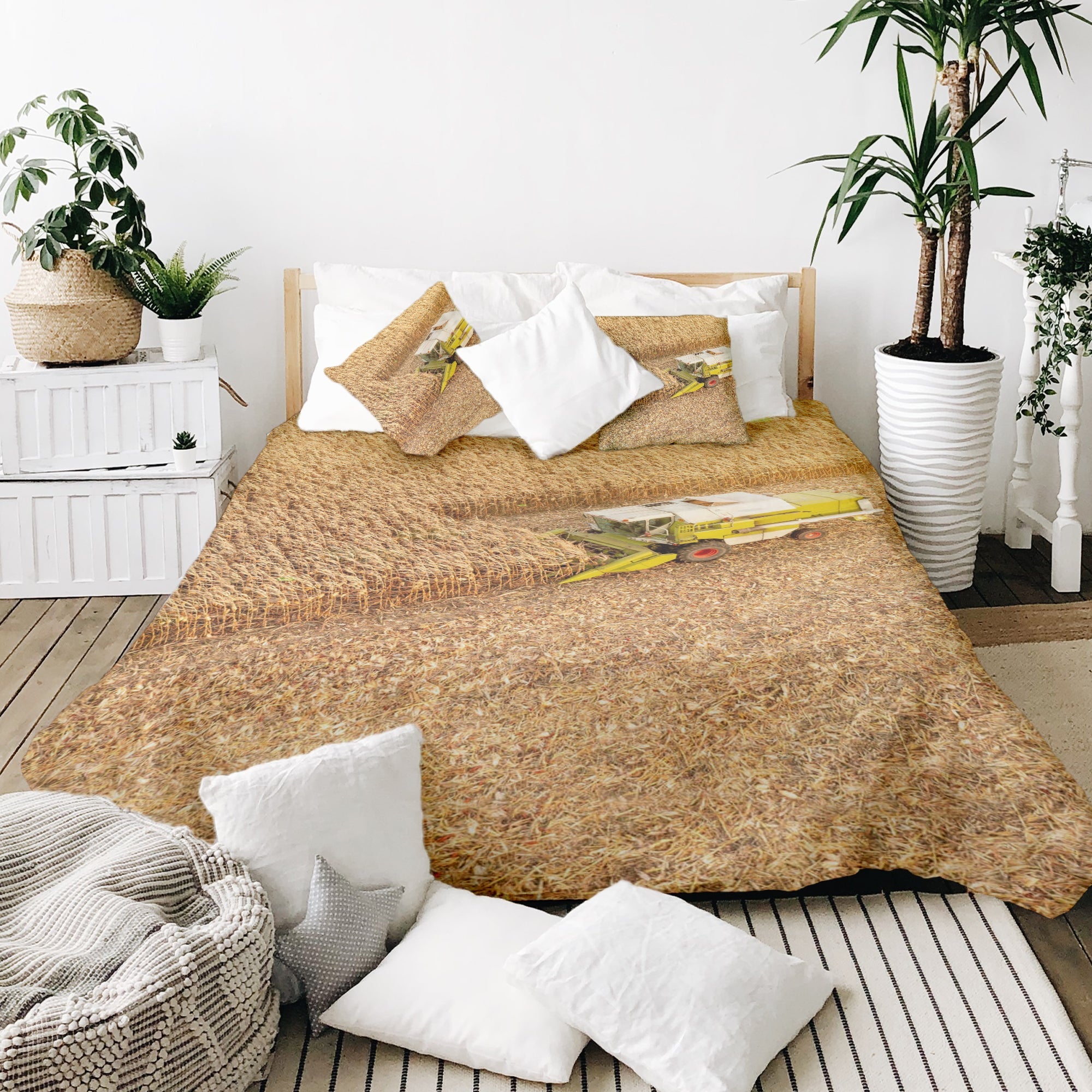 Set di biancheria da letto con coperta terapeutica Trattore sul campo