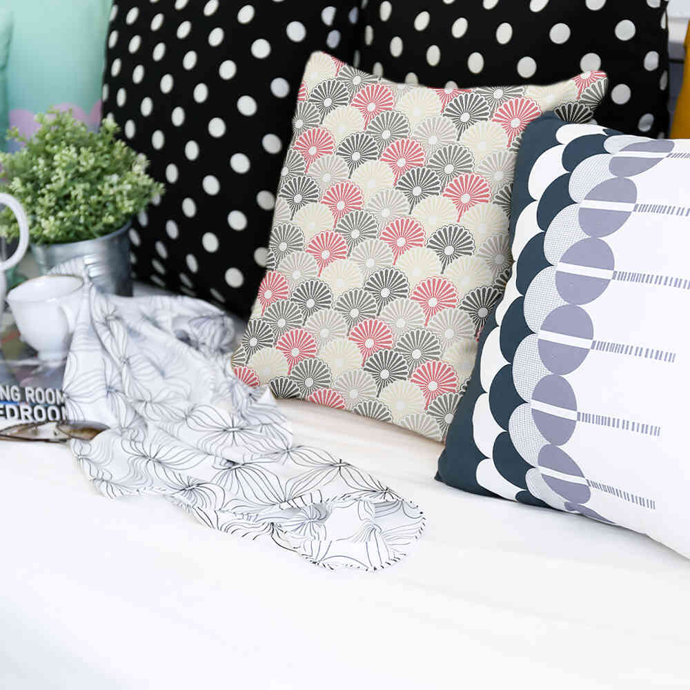 Cuscino per la salute fiori astratti colorati