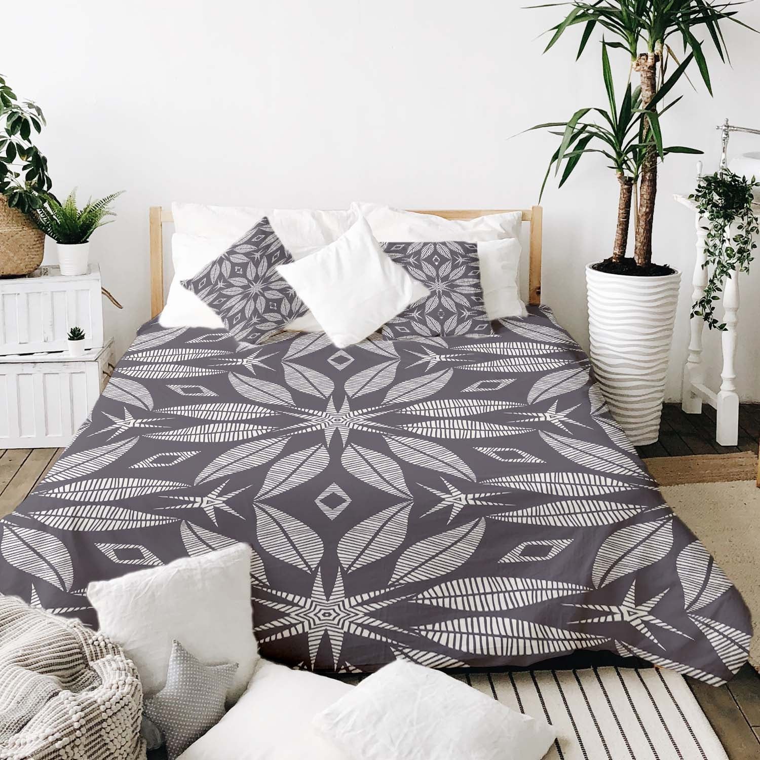 Coperta terapeutica originale - Rivestimento in cotone con grande fiore