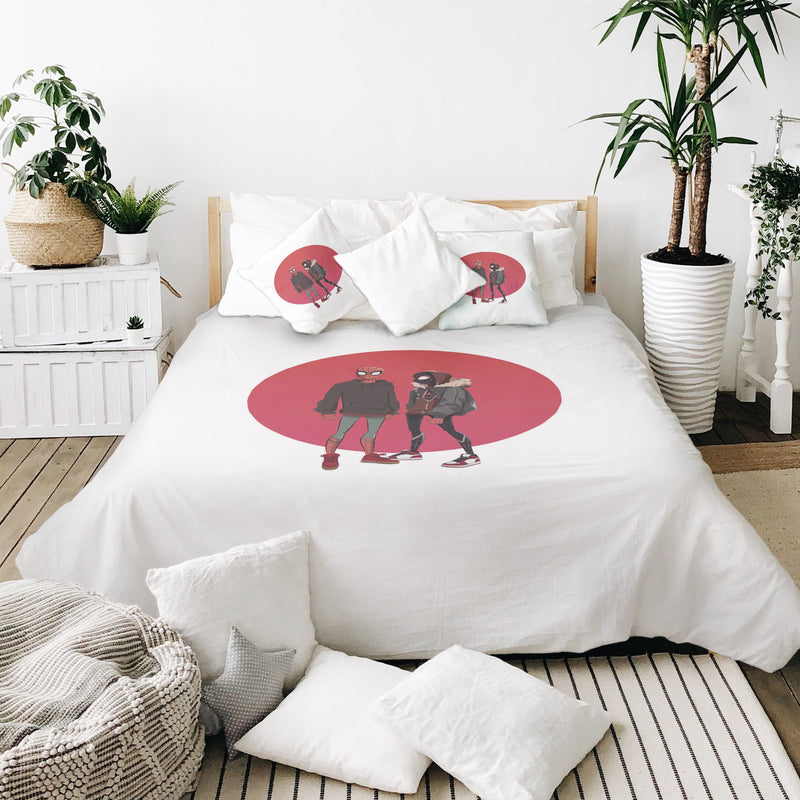 Coperta terapeutica originale - Rivestimento in cotone bianco con Spiderman