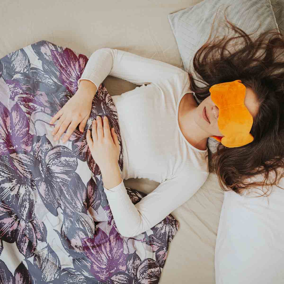 Set di biancheria da letto con coperta terapeutica e mare di fiori viola