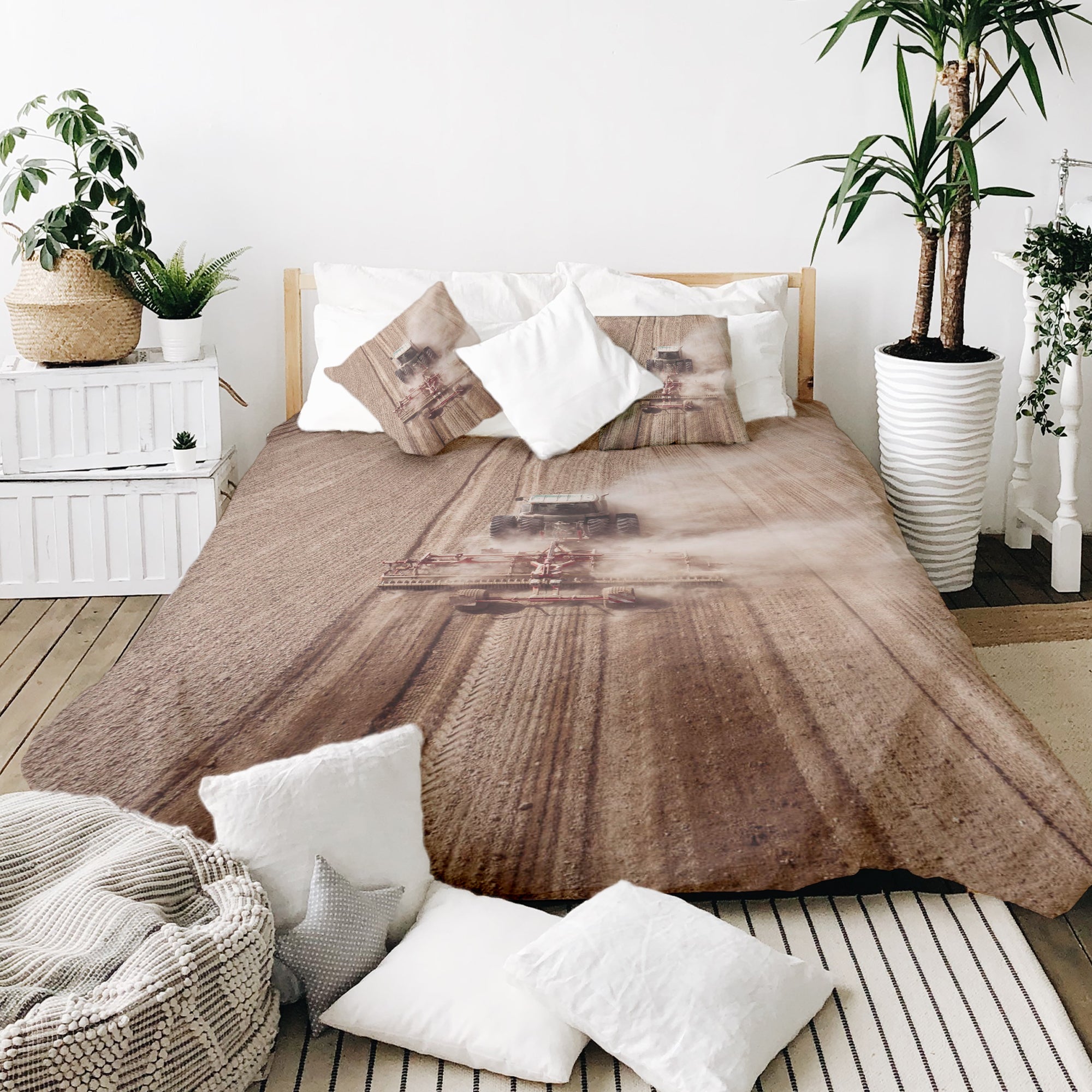 Set di biancheria da letto con coperta terapeutica Trattore nella polvere