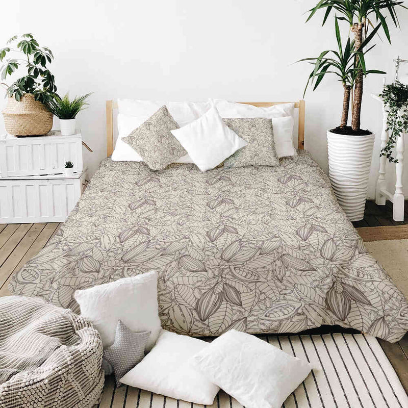 Set di biancheria da letto con coperta terapeutica pianta di cacao