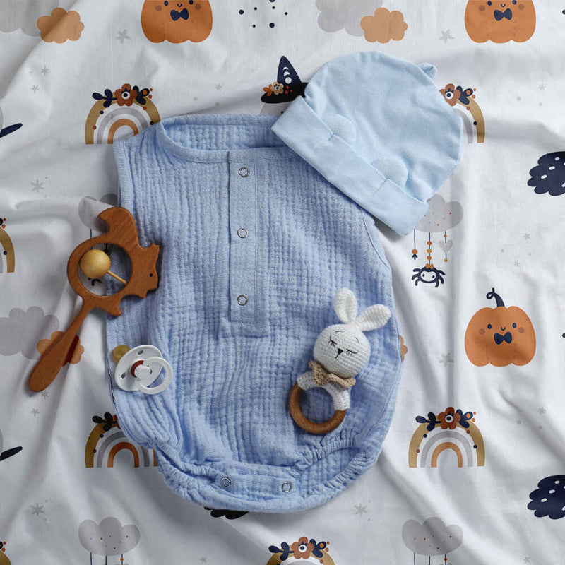 Set di biancheria da letto con coperta terapeutica bianca autunnale