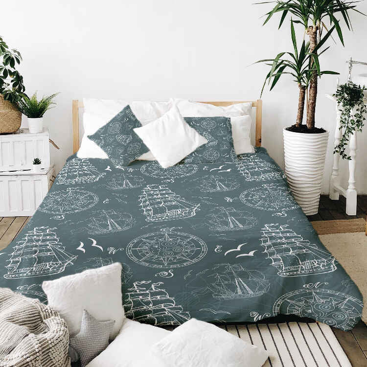 Coperta terapeutica originale - Rivestimento in cotone con navi