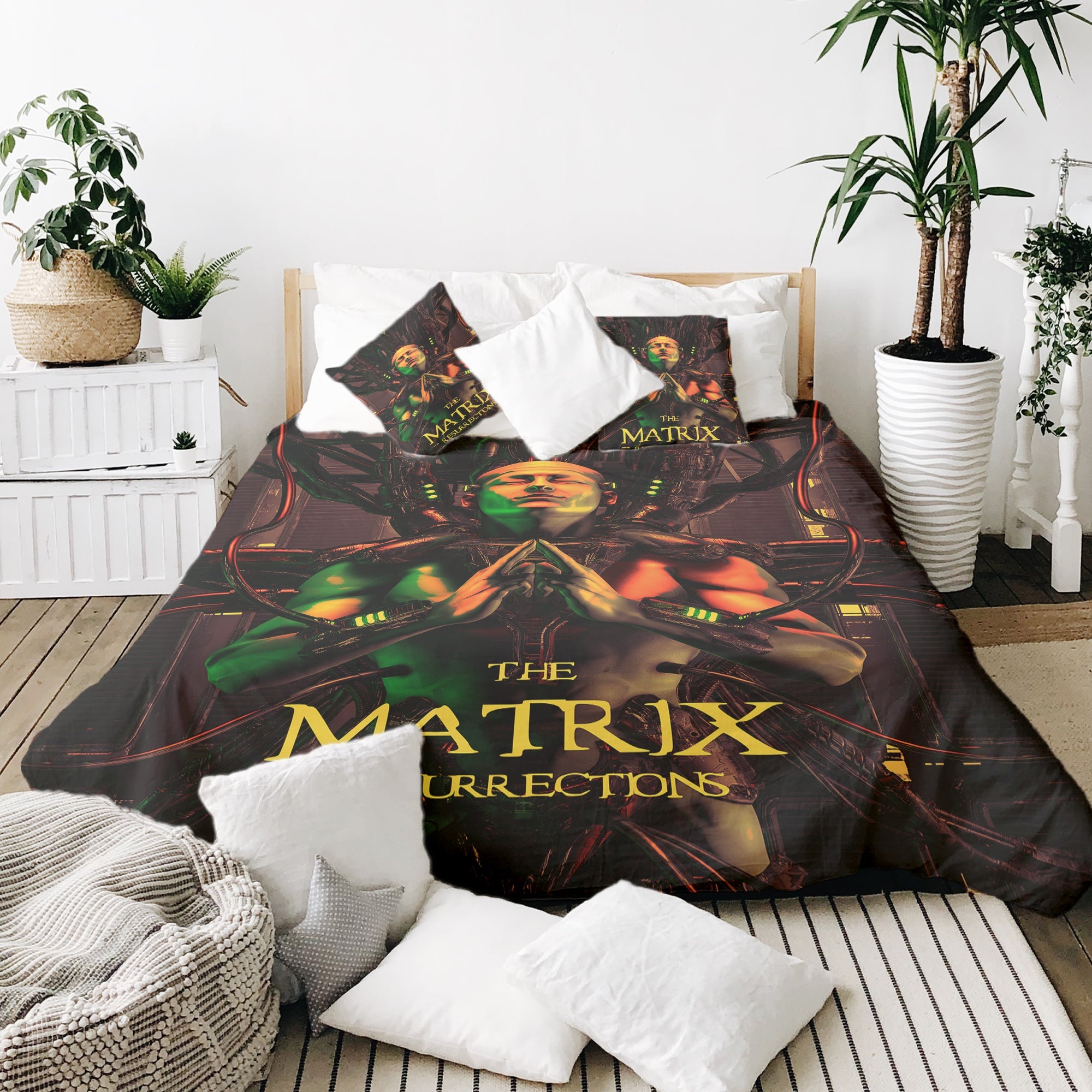 Set di biancheria da letto con coperta terapeutica marrone Matrix