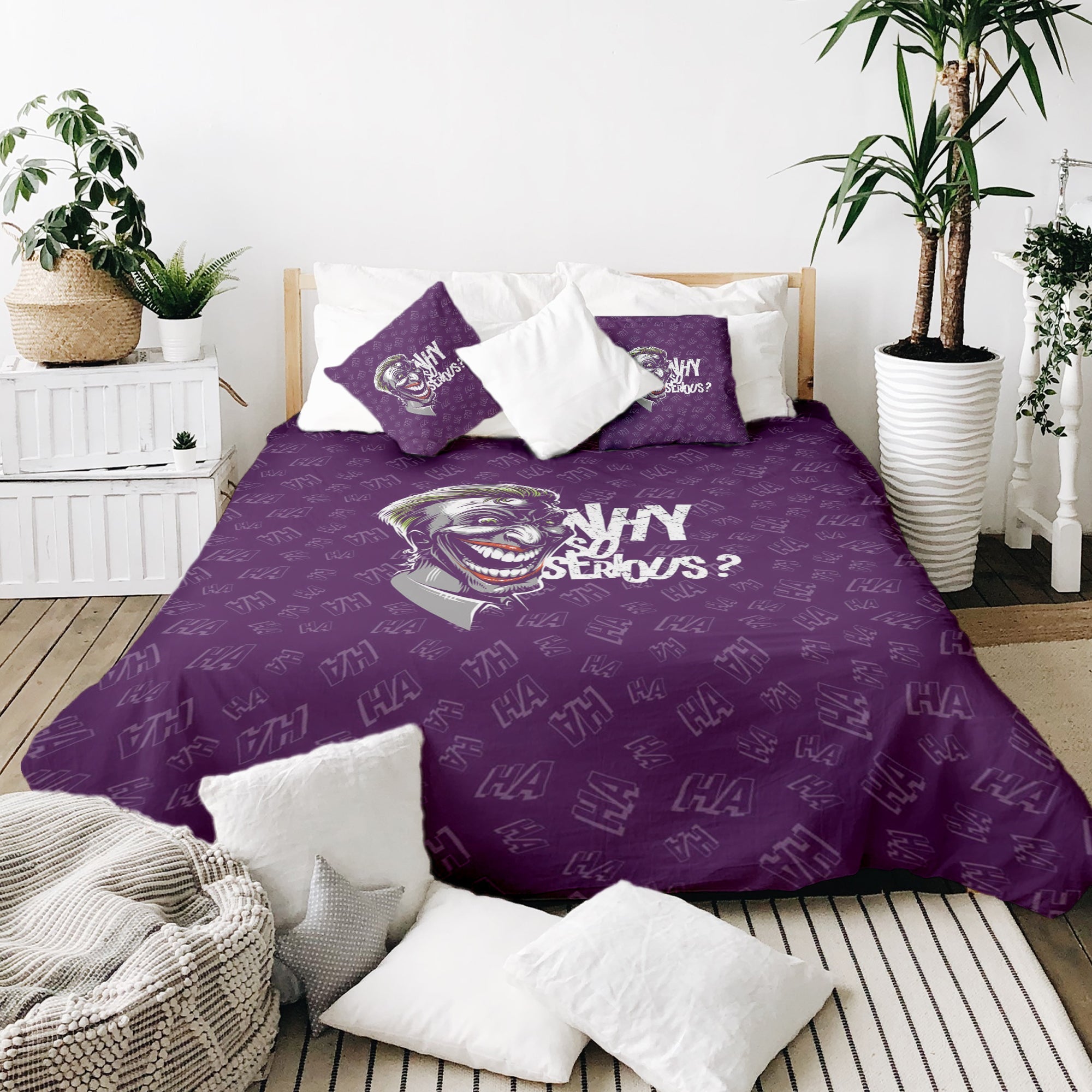 Set di biancheria da letto con coperta terapeutica viola Why So Serious?