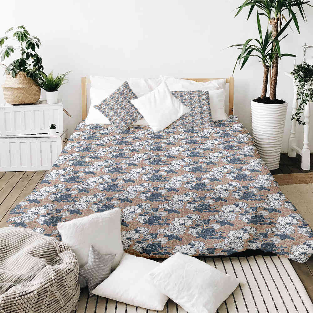 Coperta terapeutica originale - Rivestimento in cotone con fiori