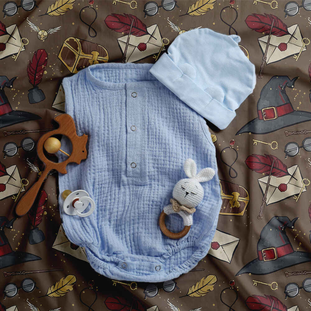 Set di biancheria da letto con coperta terapeutica cappello parlante