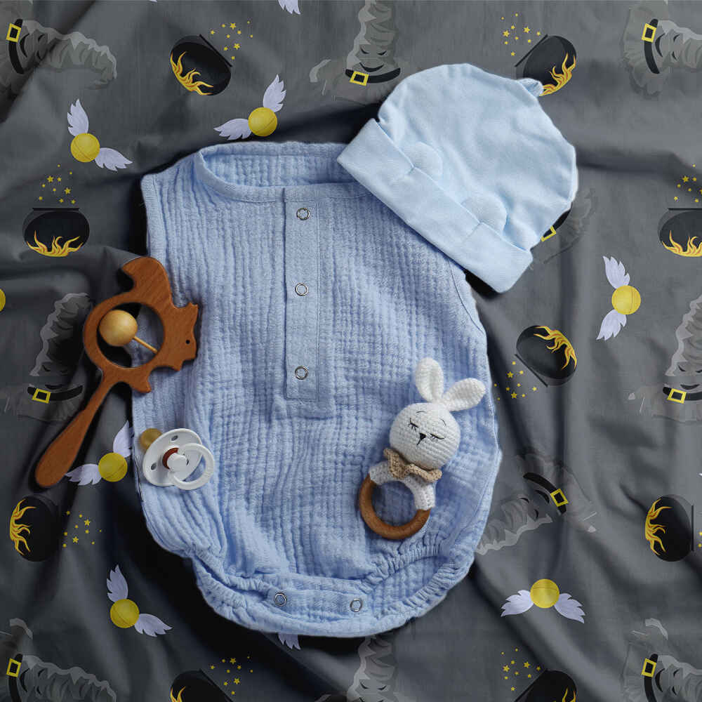 Set di biancheria da letto con coperta terapeutica grigia Zauberhut