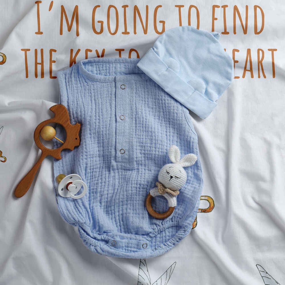 Coperta terapeutica originale - Rivestimento in cotone bianco con chiave volante