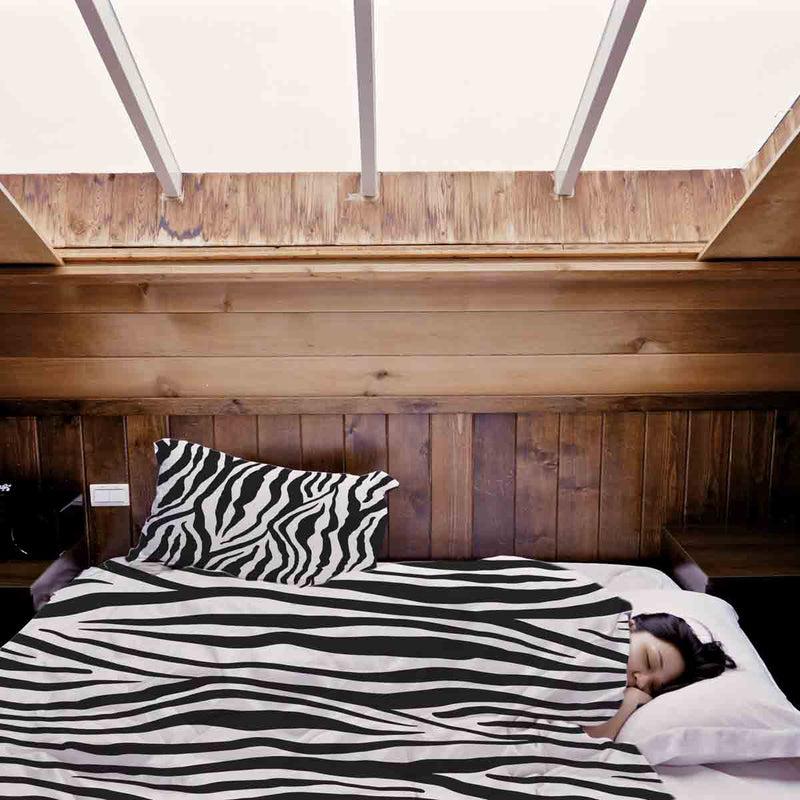Set copripiumino coperta terapeutica stampa zebra