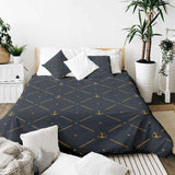 Set di biancheria da letto con coperte terapeutiche blu con ancora