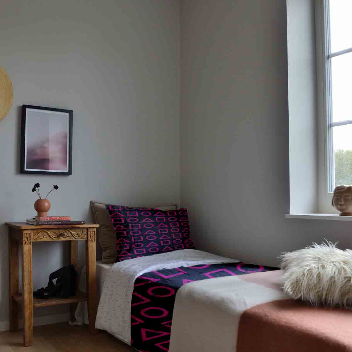 Coperta terapeutica originale - Rivestimento in cotone rosa forme Dalgona