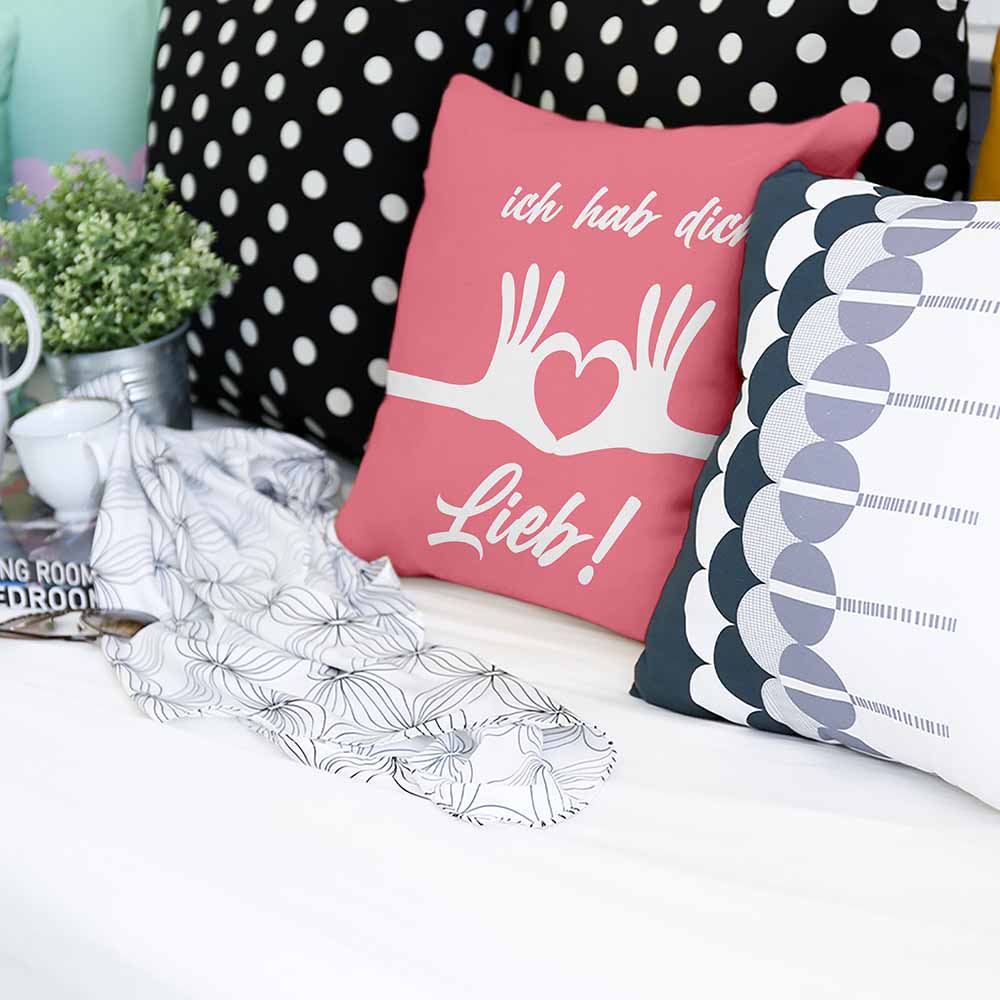 Cuscino salute rosa Ti voglio bene