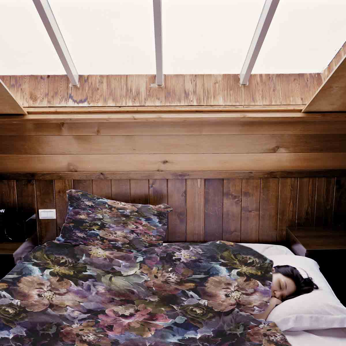 Set di biancheria da letto con coperta terapeutica Mare di fiori