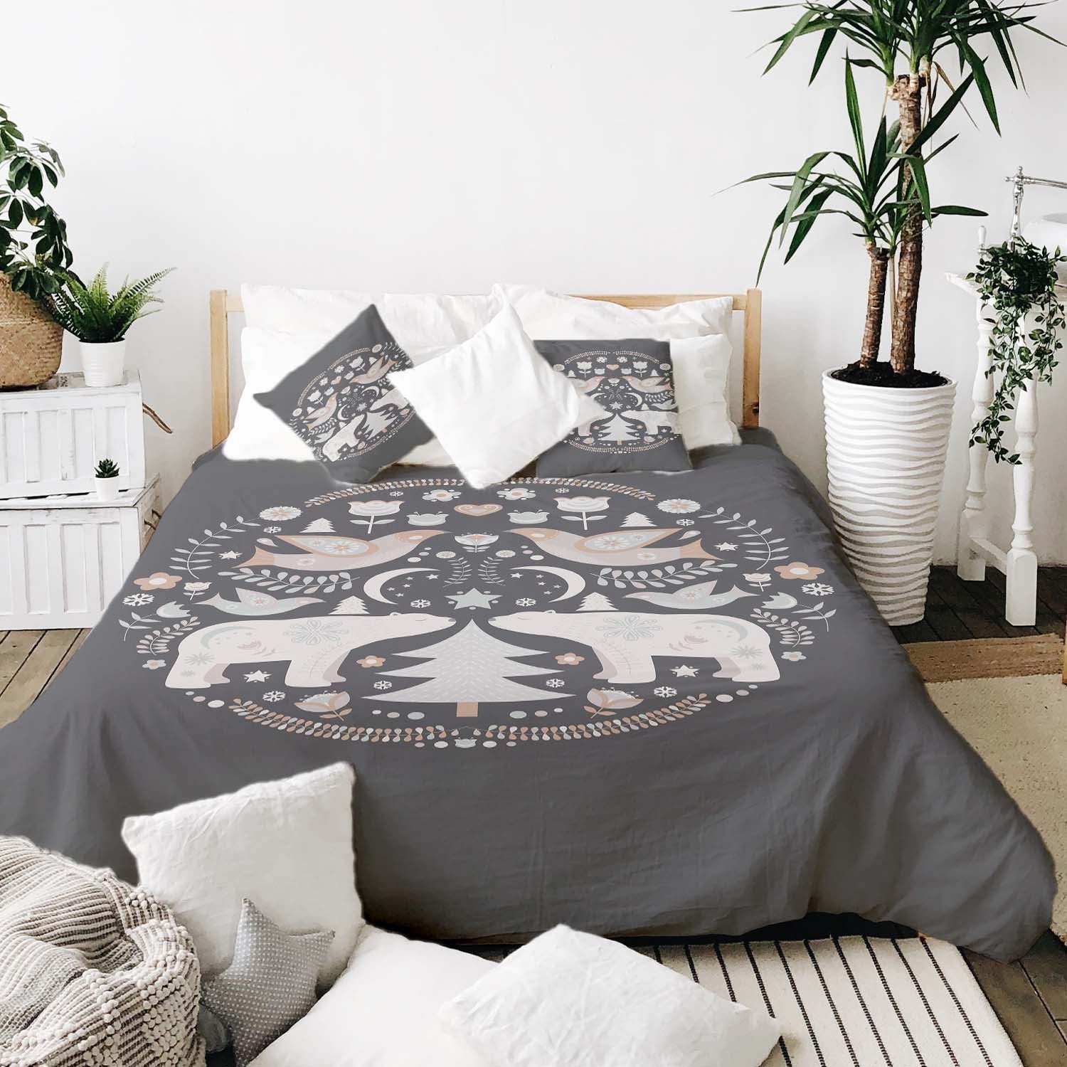 Set di biancheria da letto con coperta terapeutica Natale a Mosca