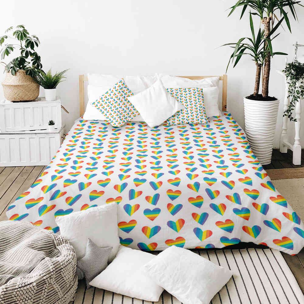 Set di biancheria da letto con coperta terapeutica LOVE IS LOVE