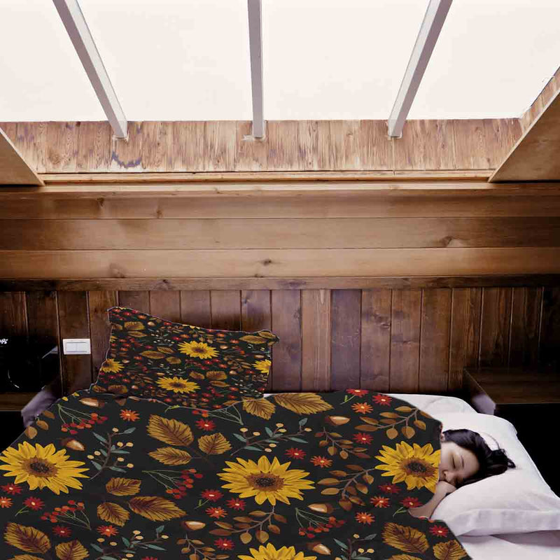 Coperta terapeutica originale - Rivestimento in cotone con girasole