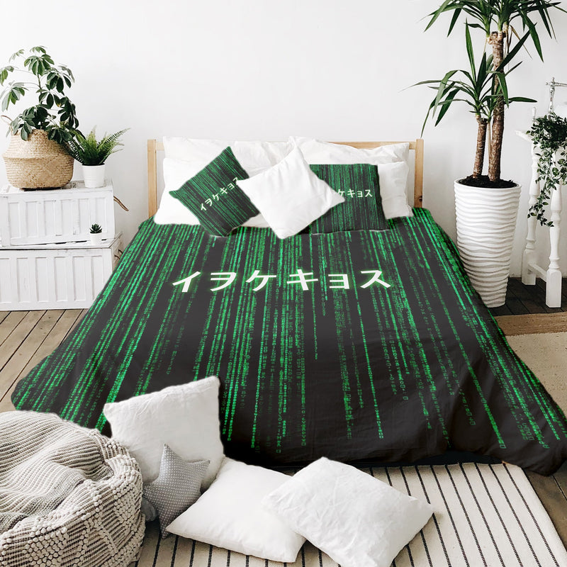 Coperta terapeutica originale - Rivestimento in cotone verde codice matrice