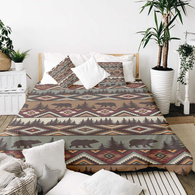 Set di biancheria da letto con coperta terapeutica marrone Norvegia