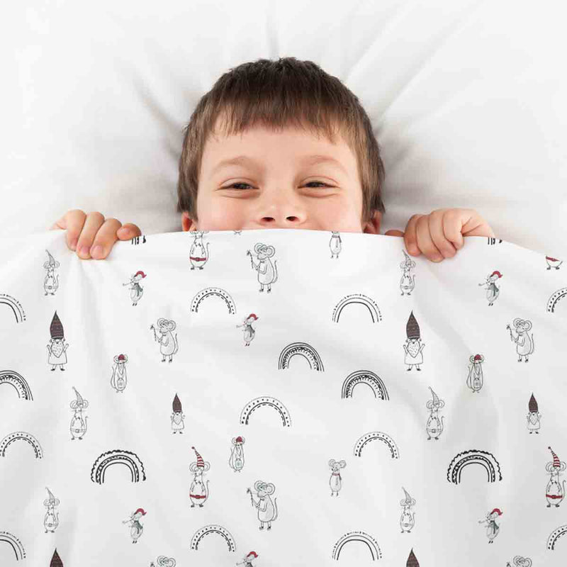 Set di biancheria da letto con coperte terapeutiche e topolini