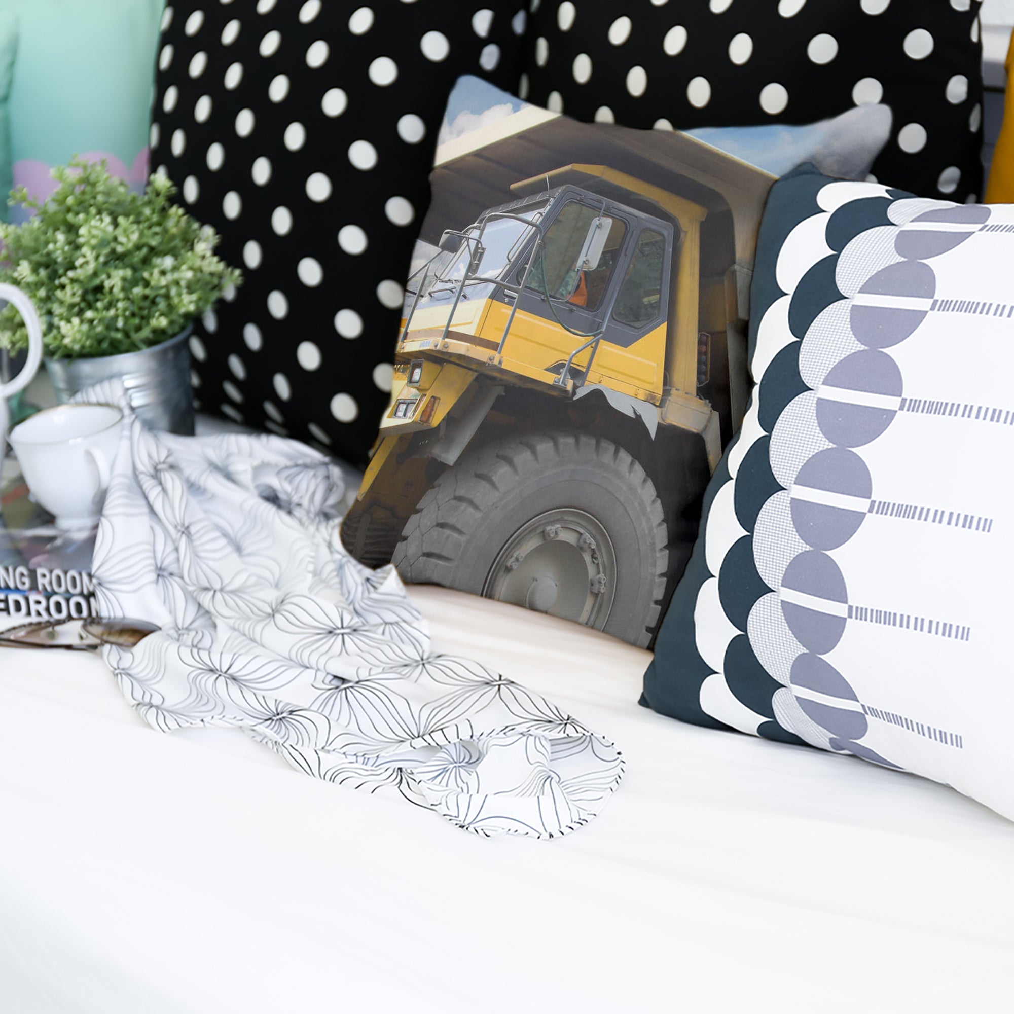 Cuscino sanitario Camion giallo