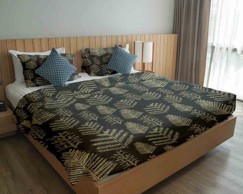 Set di biancheria da letto con coperta terapeutica e motivo boschivo