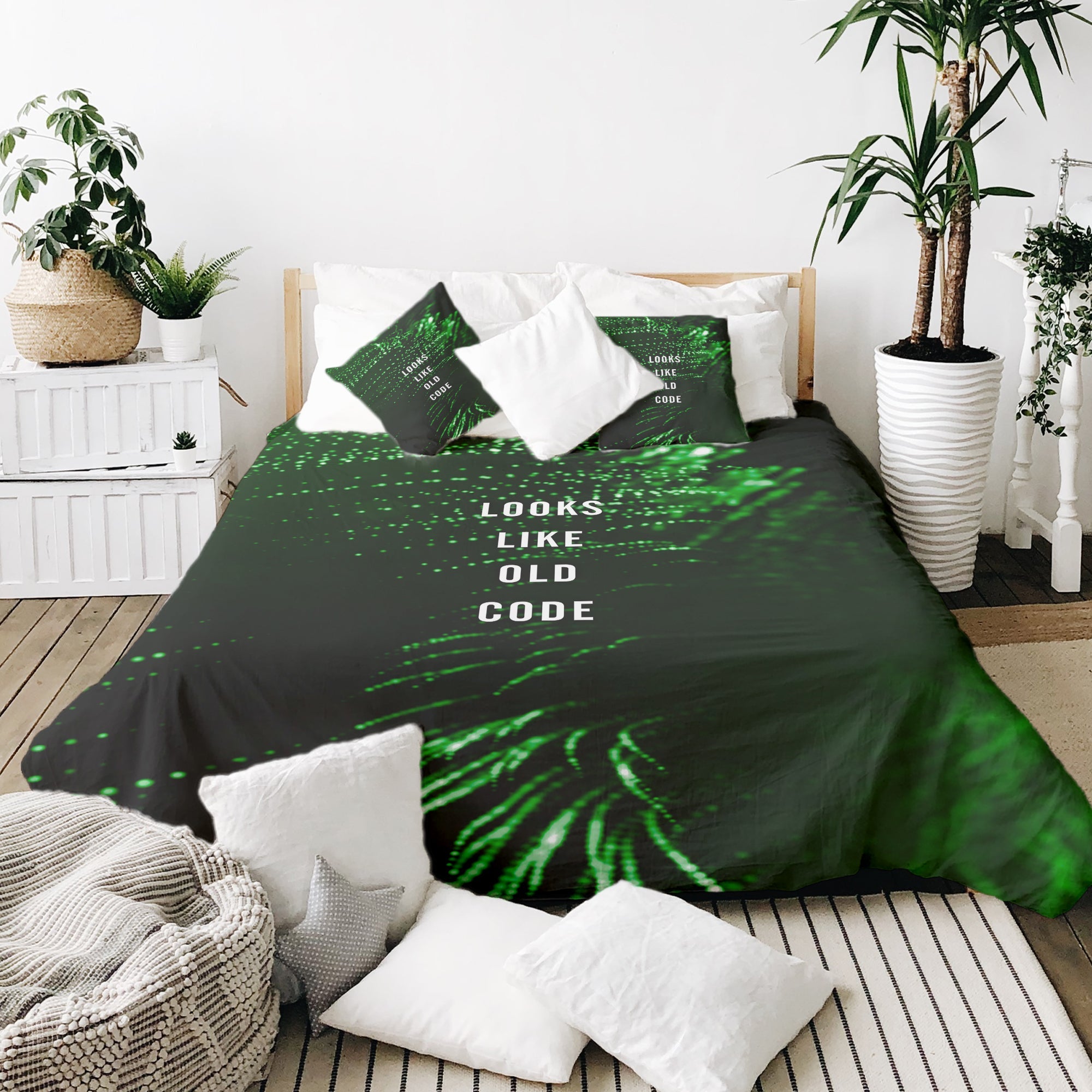 Set di biancheria da letto con coperta terapeutica verde Looks Like