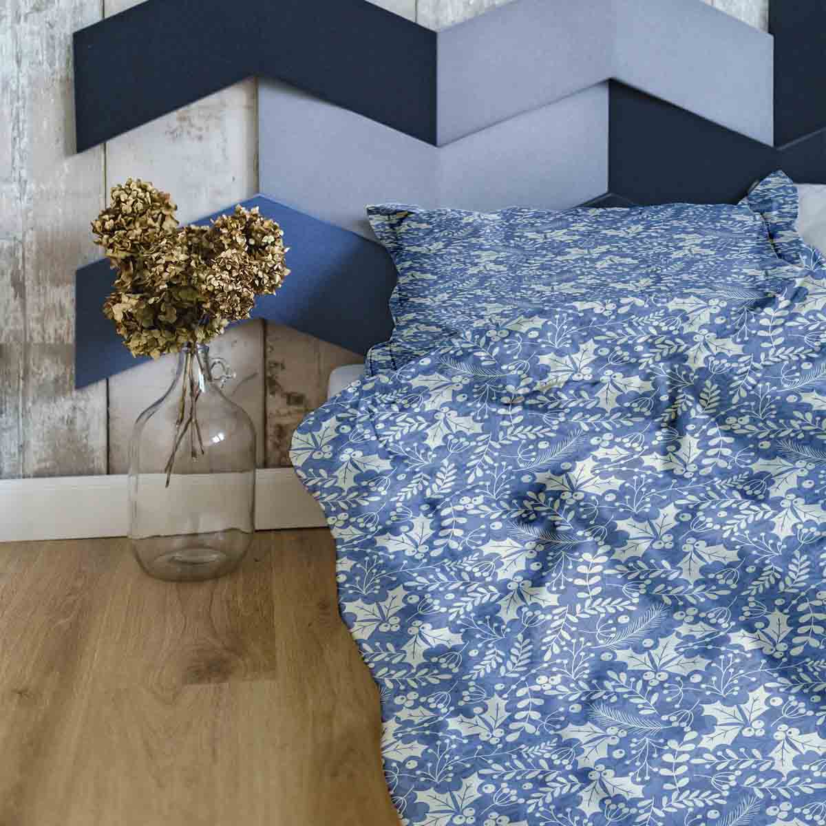Coperta terapeutica originale - Rivestimento in cotone blu Natale