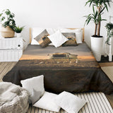 Set di biancheria da letto con coperte terapeutiche marrone Dreschmaschine