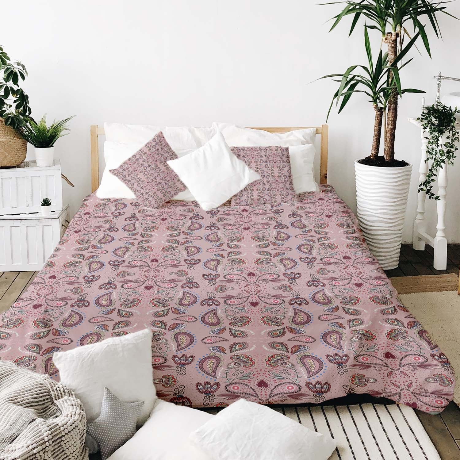 Set di biancheria da letto con coperta terapeutica Mandala rosa