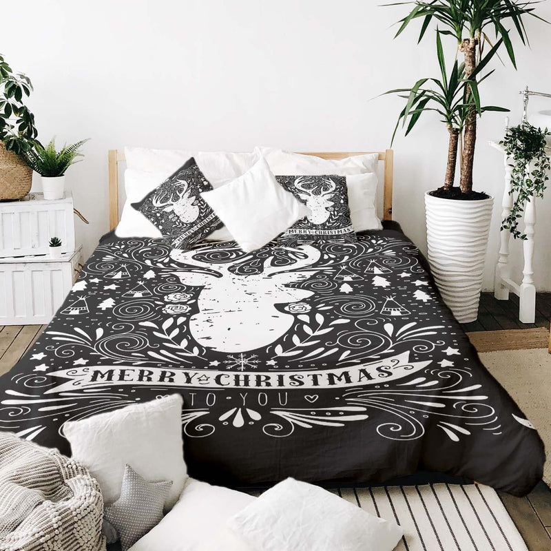 Coperta terapeutica originale - Rivestimento in cotone nero Buon Natale